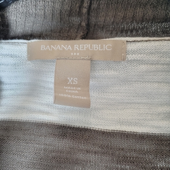 Banana Republic Striped Drape Front Open Knit Cardigan Sweater Size XS - Picture 3 of 5